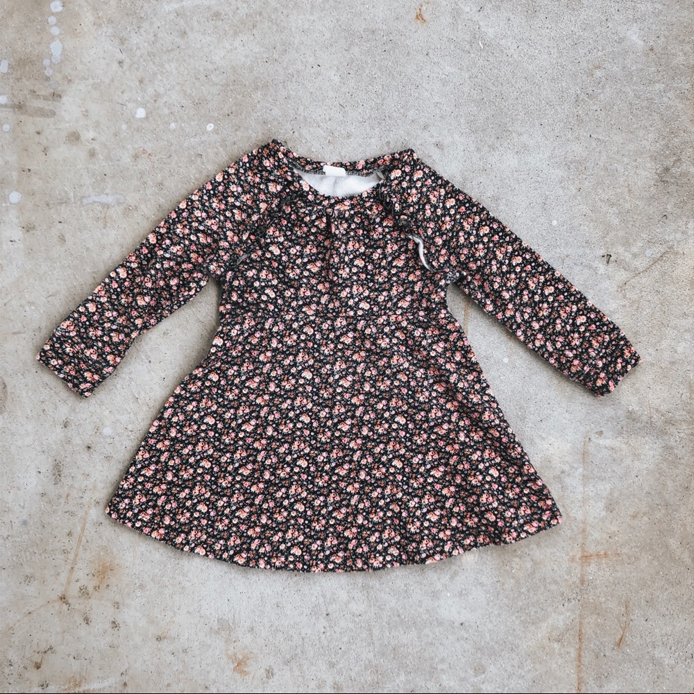 Baby Gap Black and Pink Floral Dress